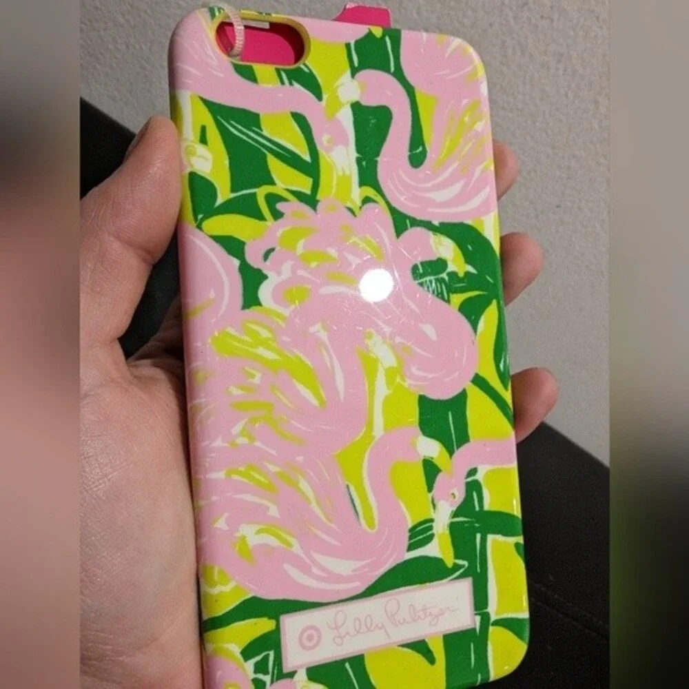 New LILLY PULITZER Fan Dance Flamingo Phone Case iPhone 6+
